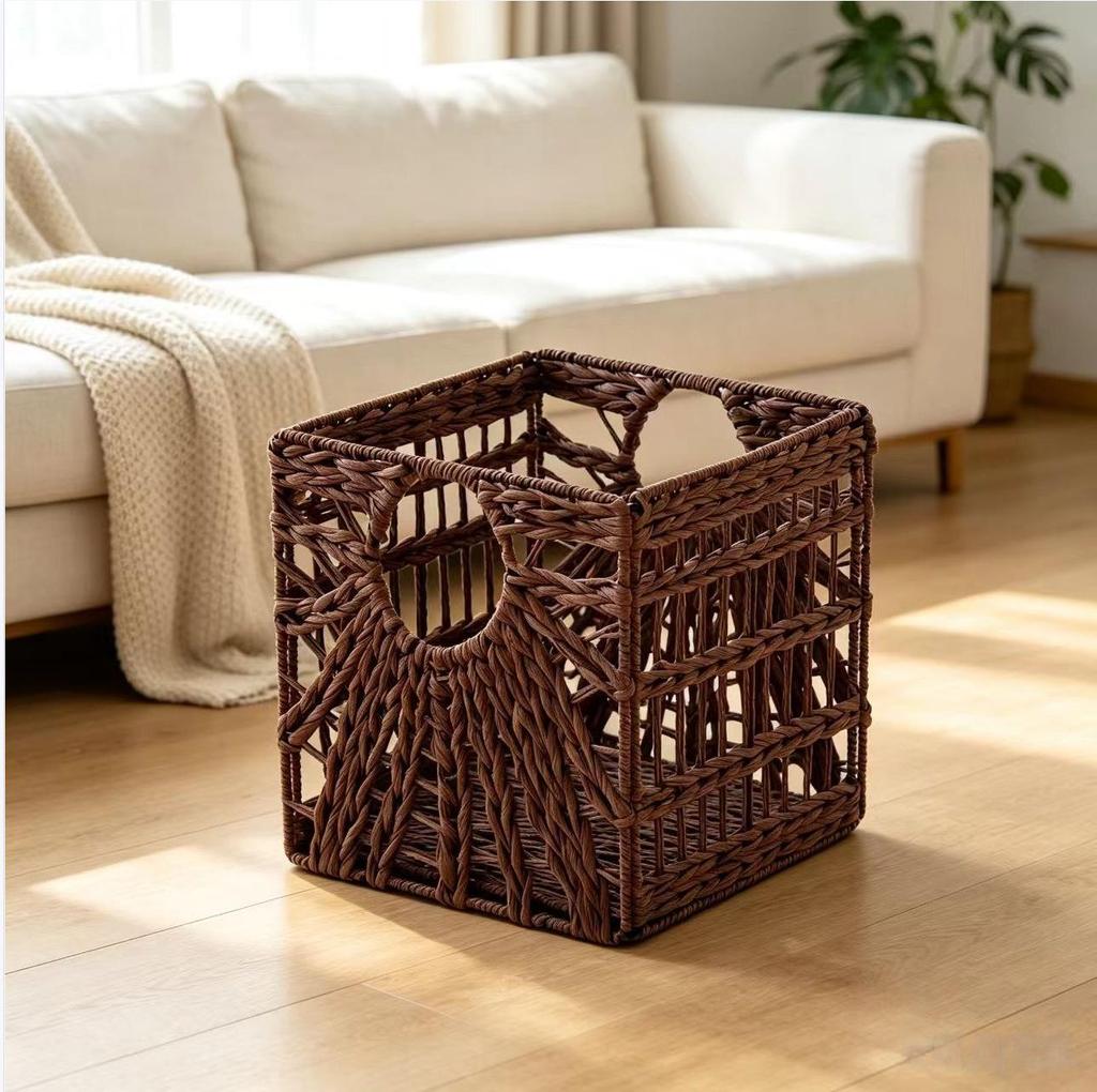 Handmade Rattan Gourd Grass Storage Basket for Sundries, Snacks & Fruits