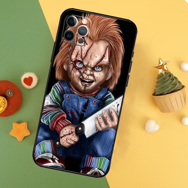 Chucky Doll Horror Movie Phone Case For iPhone 17 Pro Max 17Air 16E 15 14 13 12 11 16 Pro Max Mini Shockproof Cover
