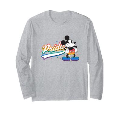 Mickey And Friends Retro Mickey Mouse Rainbow Long-Sleeve T-Shirt