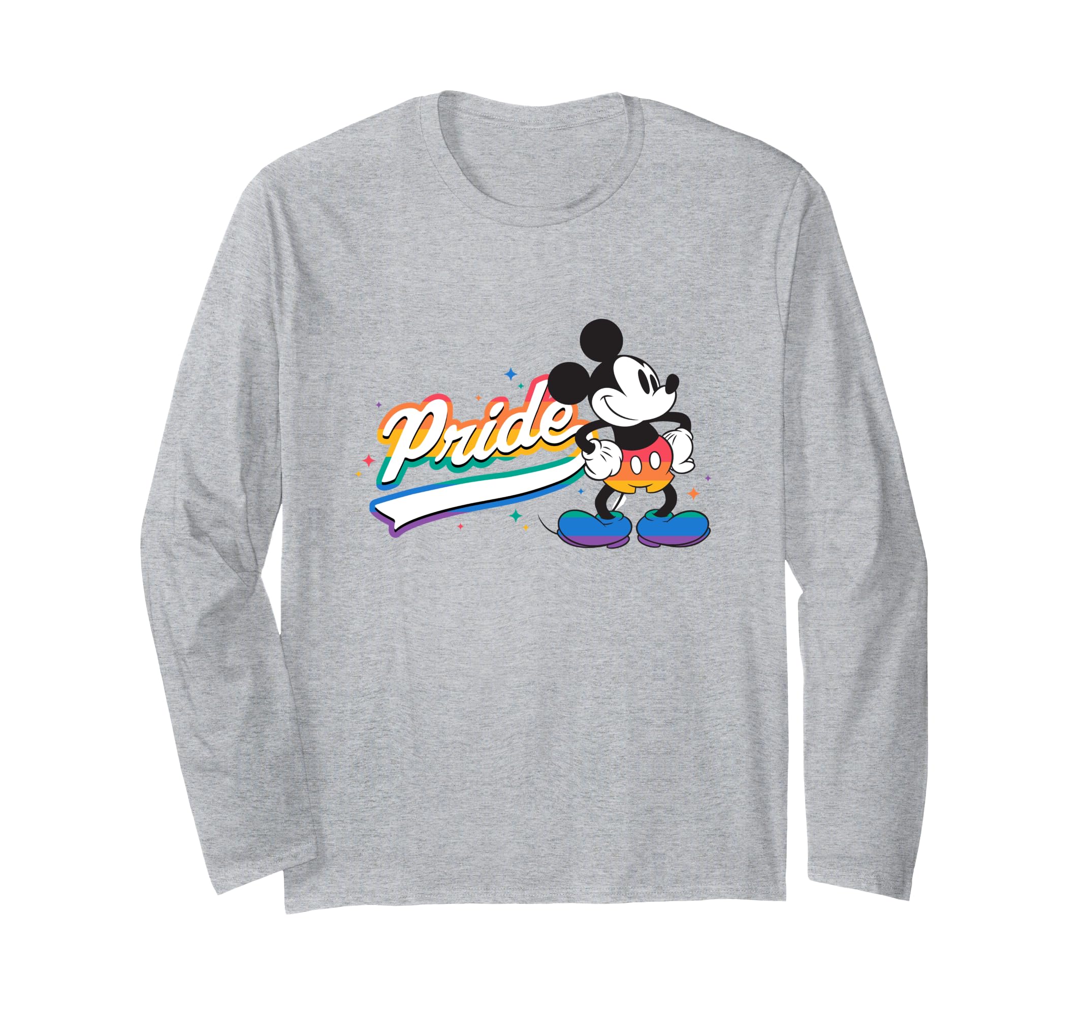 Disney Mickey And Friends Retro Mickey Mouse Rainbow Long-Sleeve T-Shirt