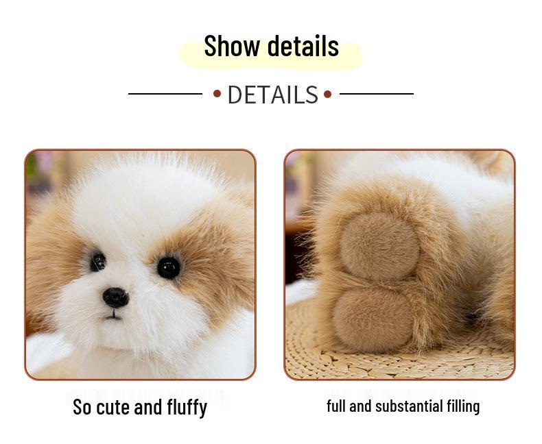 Mengbang Schnauzer Plush Dog Toy - Soothing Doll for Kids' Birthdays