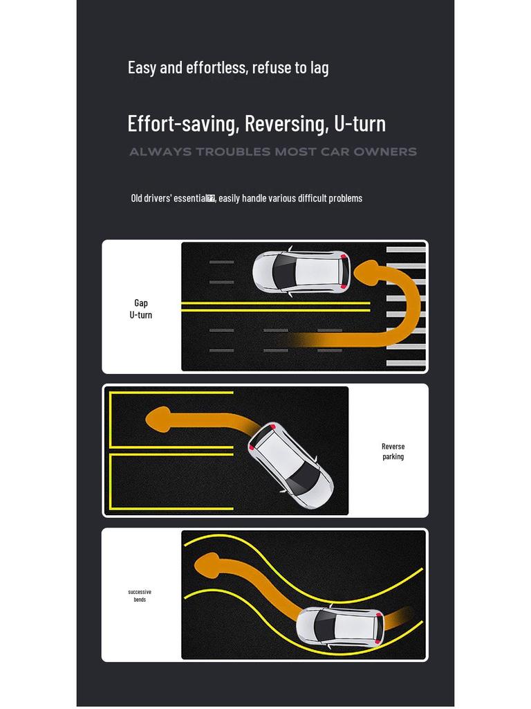 Universal Steering Wheel Assist Knob: Labor-Saving Metal Bearing for Single-Handed Car Control