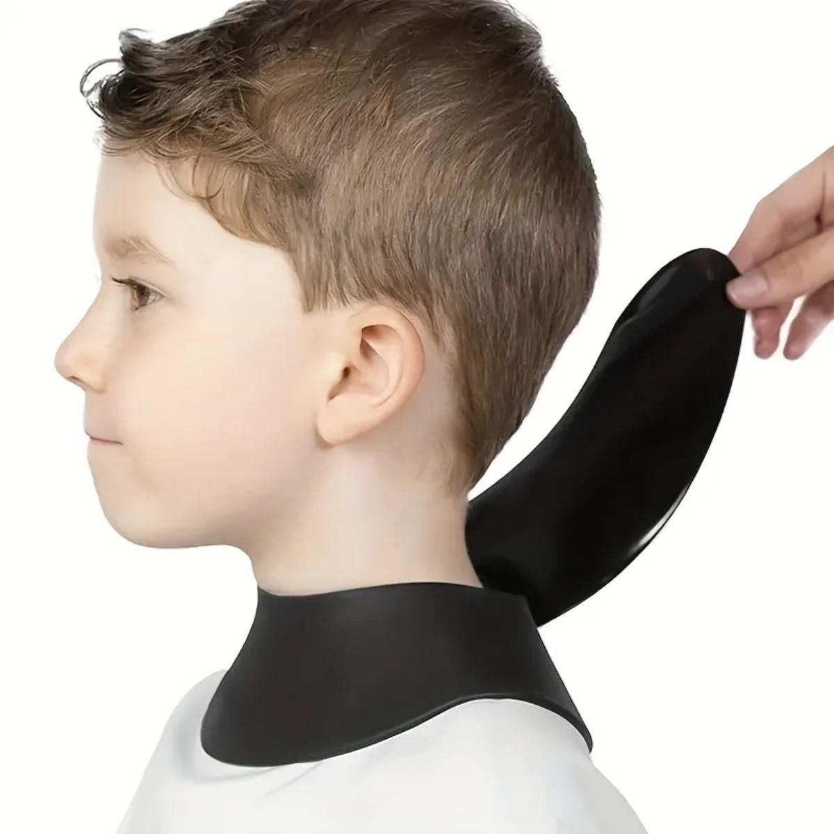 

Silicone Neck Draping And Haircut Cape, Reusable Black Barber Mat, Anti Flyaways Hairdressing Tool