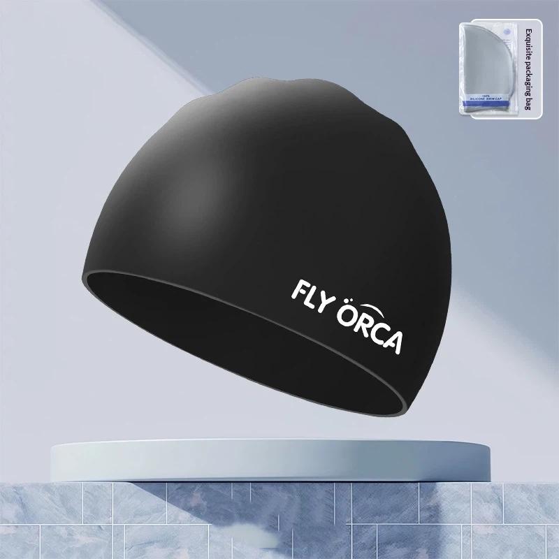 Gradient Silicone Swim Cap High Elasticity Waterproof Swimming Hat For Adults Pool Beach Water Sports