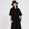 Short Sleeve Oversized Vintage Patchwork Casual Loose Summer T Shirt Tops Women T-shirt