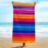 Mexikanisches Serape Strandtuch, Lebendiger Streifenprint, Schnelltrocknende Mikrofaser, Übergröße für Strand Pool, Sommer Fiesta Geschenk