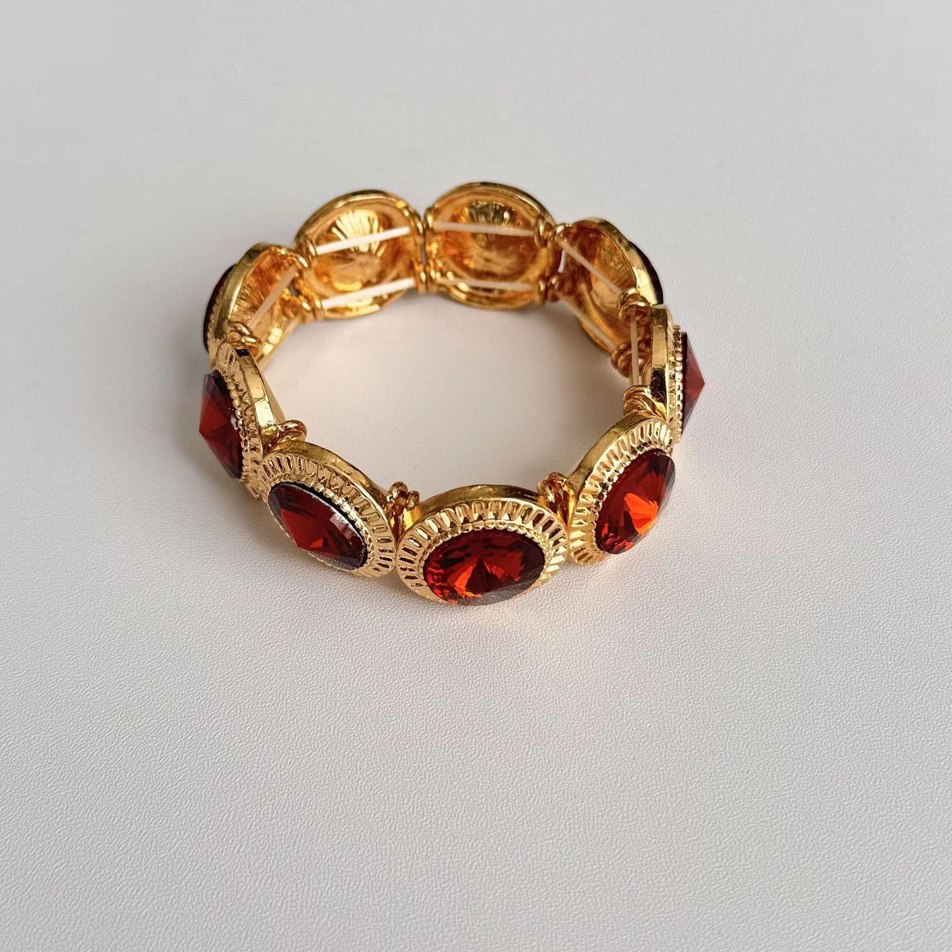 Серьги Рубиновый Браслет-Растяжка Женский Винтажный Court Vtage Легкая Роскошь Премиальные Украшения