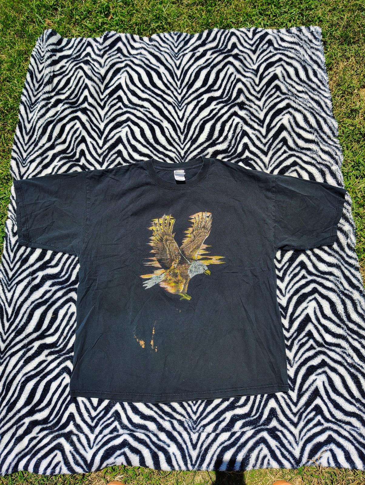 Vintage Bald Eagle T Shirt Mens XXL Black Nature Animals USA Y2K Bird XXXXL
