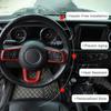 Steering Wheel Cover Trim for Jeep Wrangler JL Gladiator JT 2018- Red Carbon