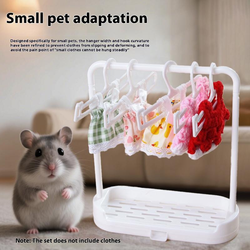 

1 Набор Сушилка для одежды для хомяка, шиншиллы, Пластиковые аксессуары для маленьких животных, Одежда для питомцев, Пальто, Стойка для хранения 1Set