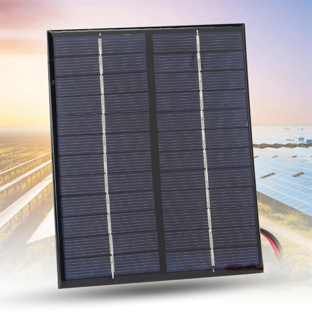 1/2 Pcs Durable 2W 12V Solar Panel Polycrystalline Silicon Lightweight Portable Charger Solar Charger Board Rock Climbing