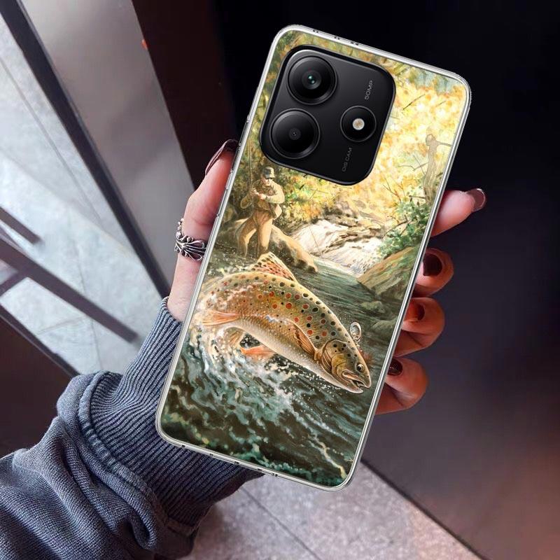 

Hunting Fishing Man Phone Case For Xiaomi Redmi Note 15 14 14S 13 12S 12 Pro Plus 11S 11 10S 10 4G Cover 11E 11T 5G Print Fundas Note 14 Pro Plus