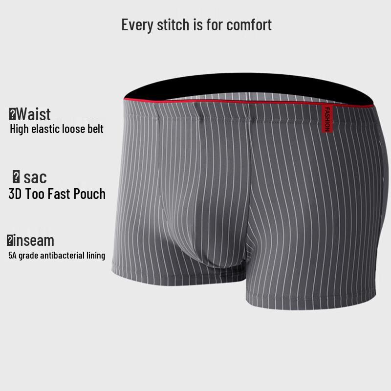 FENTENGCARE Men's Ice Silk Seamless Boxer Briefs