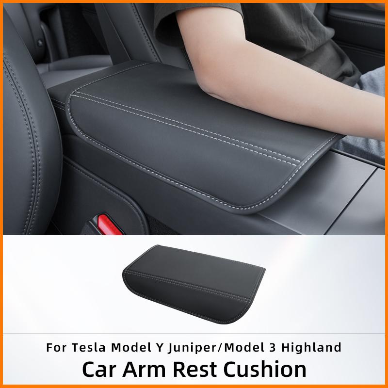 For Tesla Model Y Juniper Model 3 Highland Car Arm Rest Cushion Center Console Armrest Box Cover Pad Elbow Support Rest Cushion