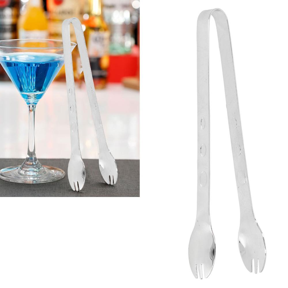 Anti-Slip Grip Food Tongs Silver Gold Ice Cube Tongs Durable Buffet Serving Clip Cocktail Party