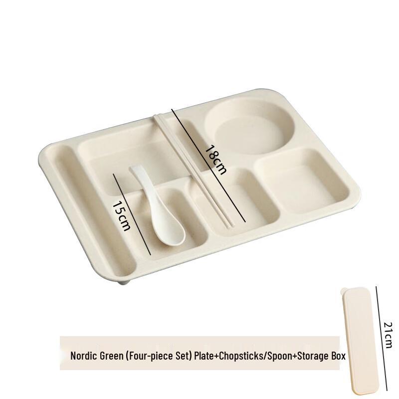 Nordic Wheat Straw Divided Meal Plate Set