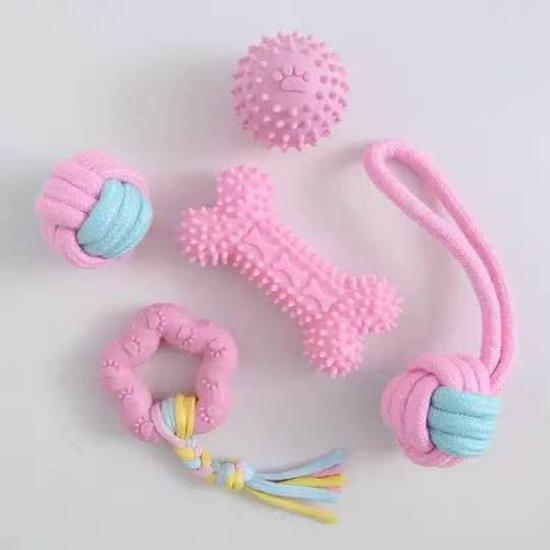 Cross-Border Pet Chew & Teaser Toy for Dogs & Cats – Teething, Training, Amusement: Small Dog Cloth Rope Knot.