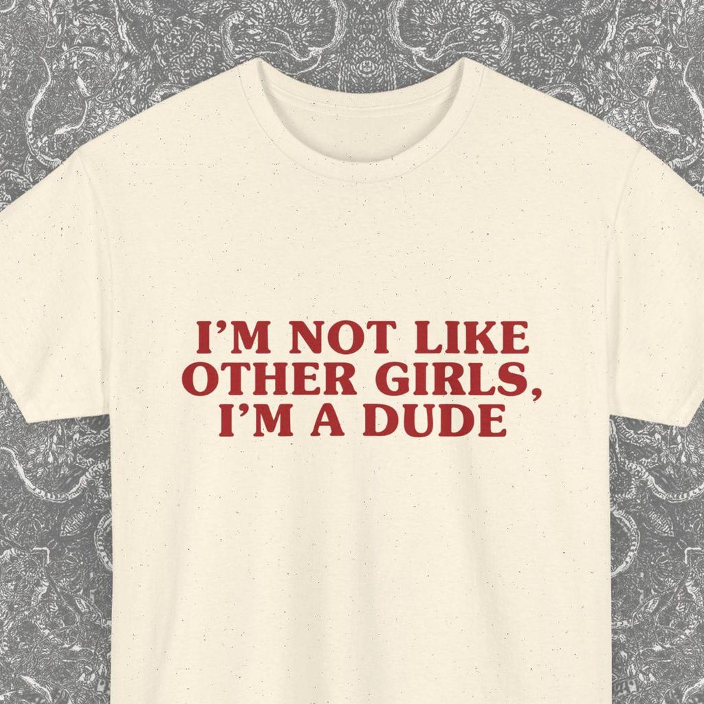 Funny Shirt Gift I'm Not Like Other Girls Im a Dude, WTF Shirt, Inappropriate Rude Weird Shirt, Funny Meme Tee, Cringe Unhinged Parody