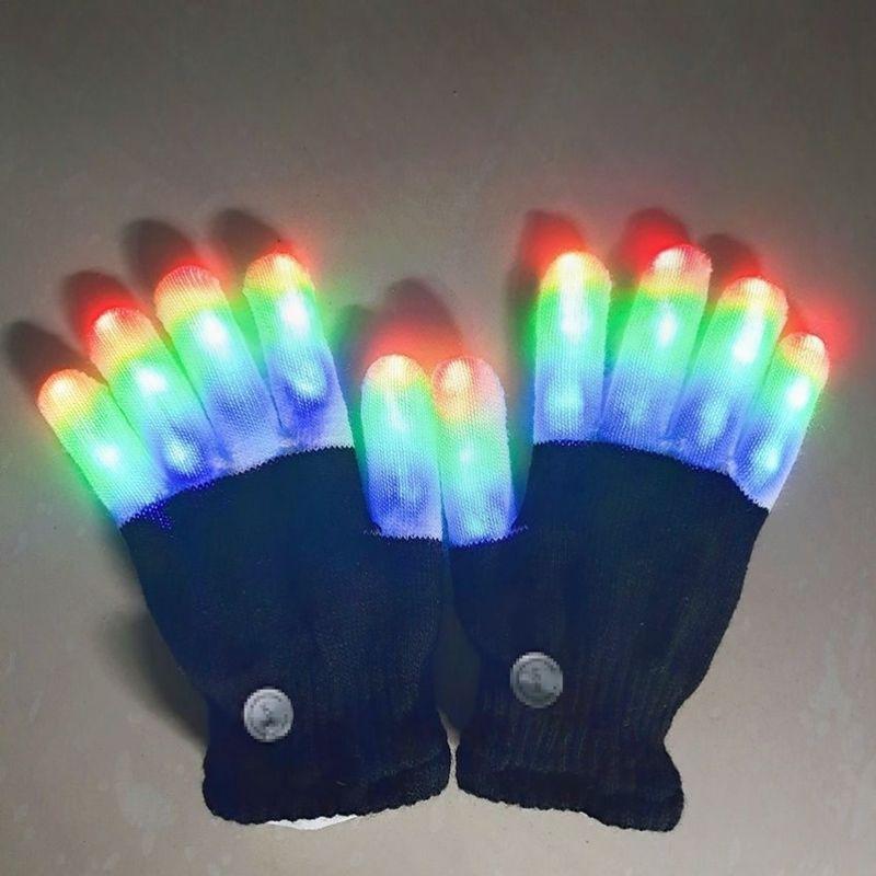 

Светодиодные светящиеся перчатки Теплые вязаные Ночная игра Предупреждение Развлечение Рождественский бал Выступление Красочные мигающие перчатки Adult single pack-Q15 All yards