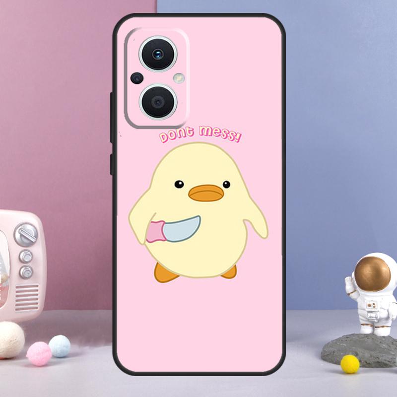 Cartoon Duck Knife Funda For OPPO Reno 12 F 11F 13F 14F 10 11 13 14 Pro 7 8 Lite OPPO Find X9 X6 X5 X8 Pro Case