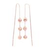 Color Gold Hollow Ball Earphone Women'S Purple Gold High-End Temperament Rose Gold-Plated Earphone