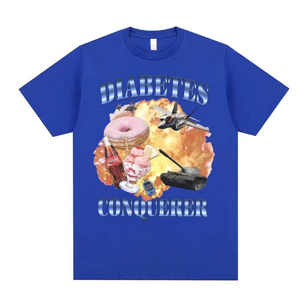 Fun Conquistador Emote T-shirt for Men and Women Casual Oversized Short Sleeve Top Tee Pure Cotton Ins Trend Loose Niche Design