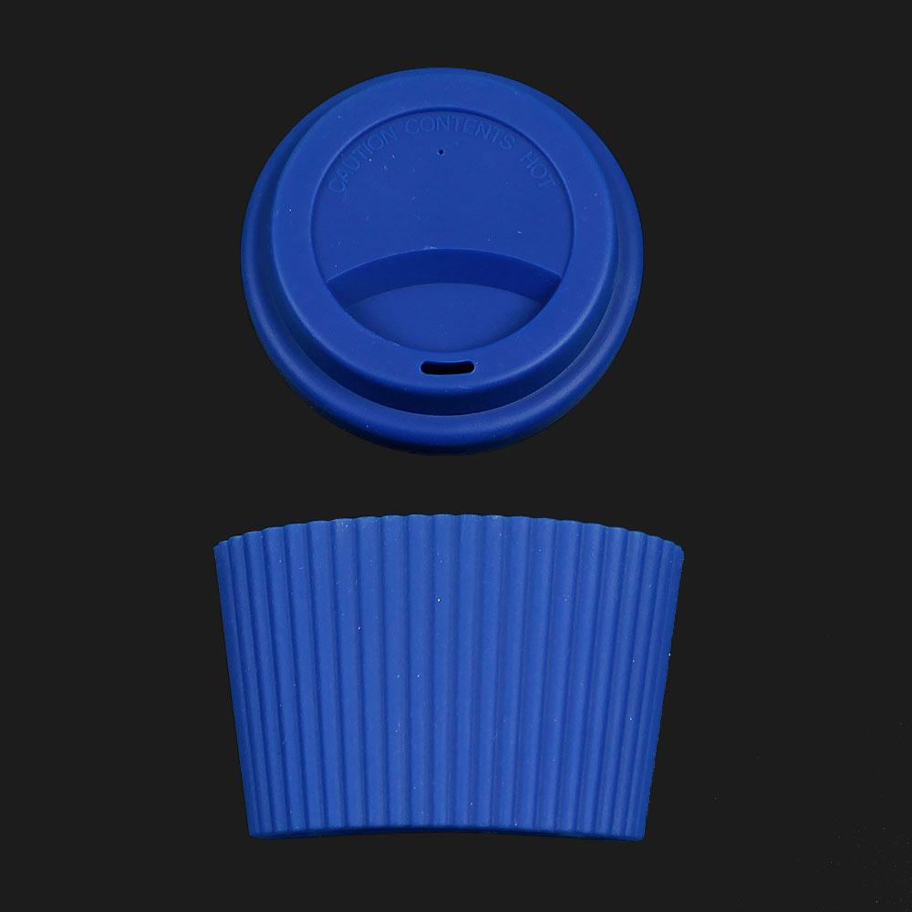 Silicone World 2PCS/Set Silicone Coffee Cup Cover Heat Insulation Anti Slip Cup Sleeve Mug Glass Cup Cover Anti-Dust Cup Lids