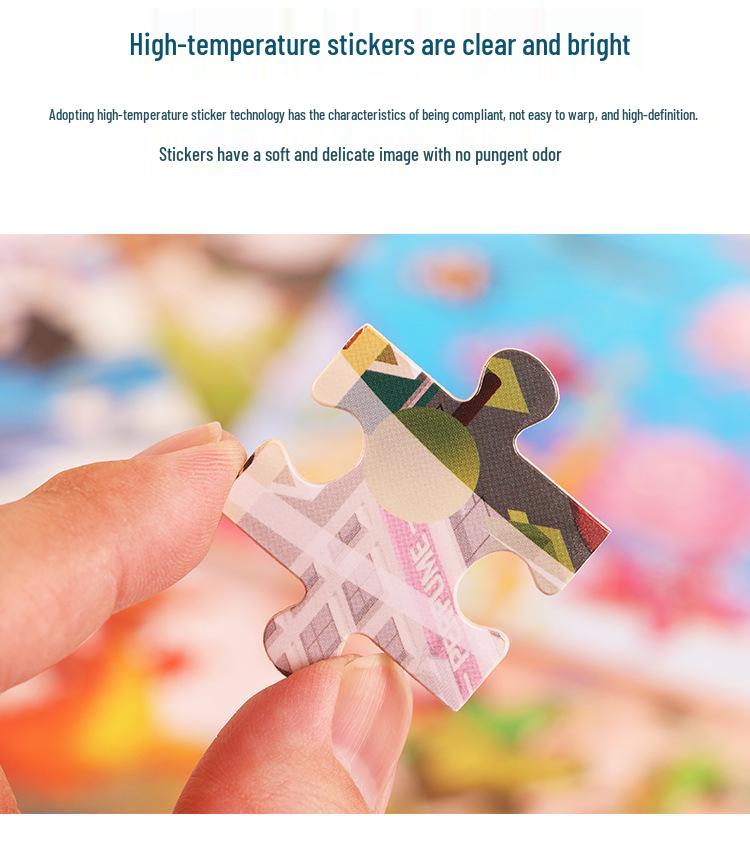 Dinosaur Wooden Puzzle for Children Ages 3-6: Educational and DIY Hand-Grasp Puzzle