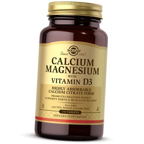Calcium Magnesium Vitamin D3, Calcium Magnesium with Vitamin D3, Solgar 150tab (36313110)