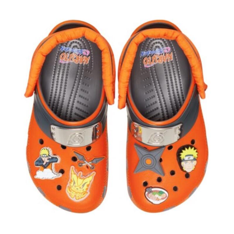 Naruto X Crocs Classic Clog Naruto Uzumaki Sandals Orange Children's Model
