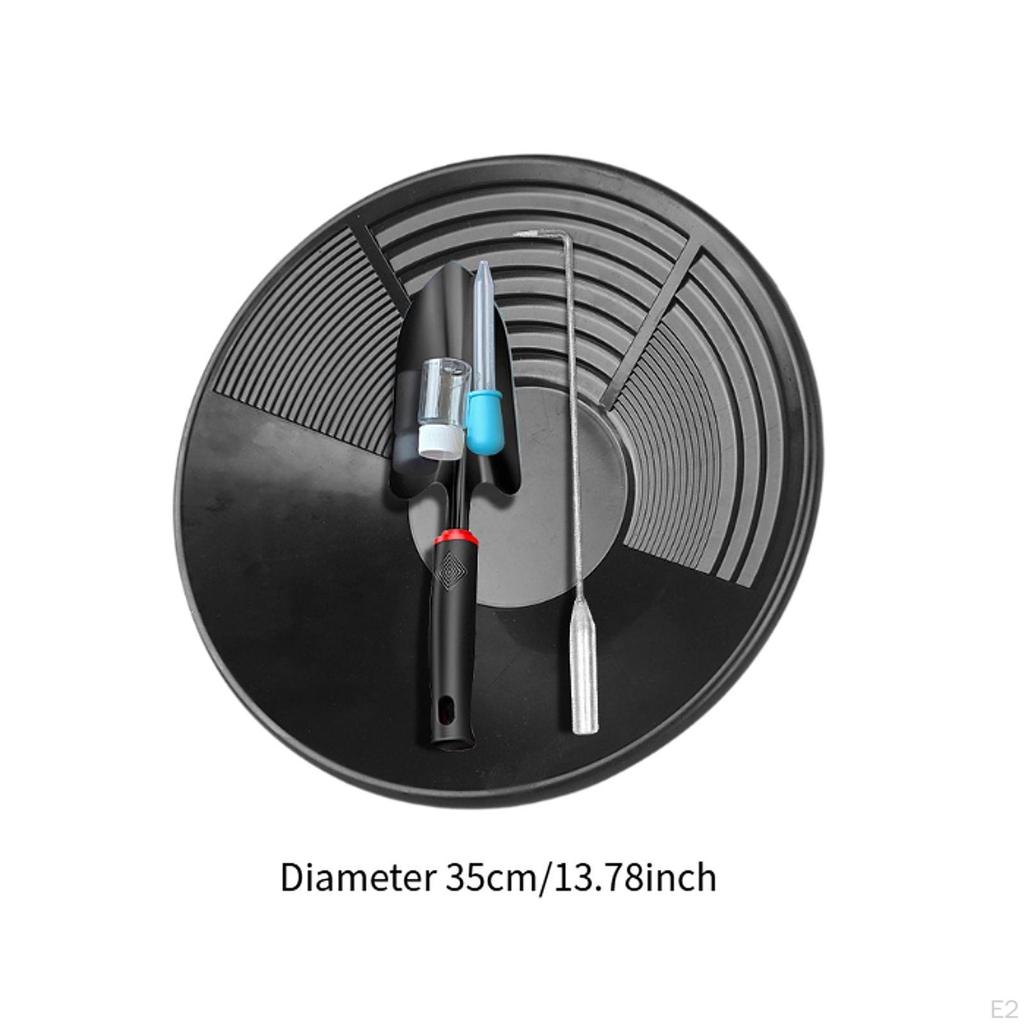 5-teiliges Goldwaschpfannen-Set Tragbar Strand Ideal für Hobbyisten Aufgeschlossener Fels Prospektion