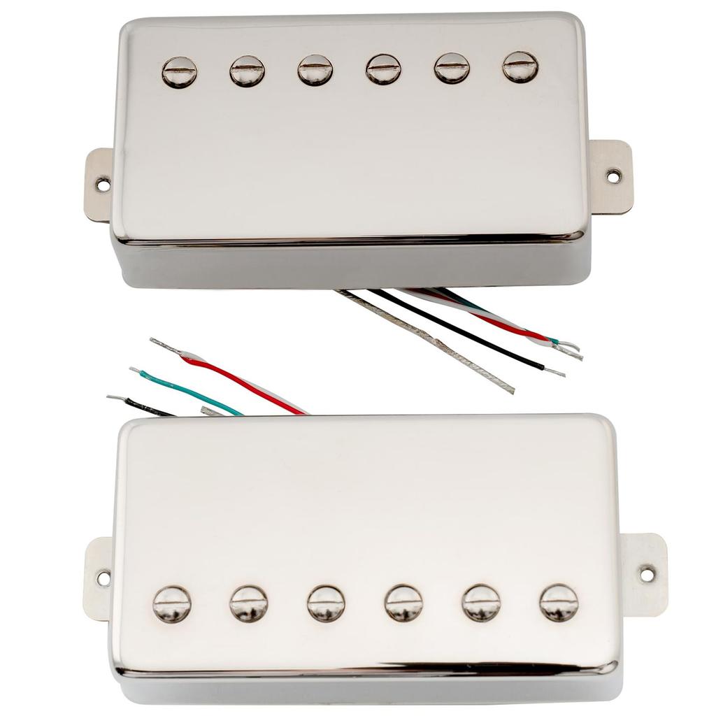 Artec VH59A Vintage Tone Alnico 5 Cover Humbucker Pickup PU Set for LP Les Paul Electric Nickel Neck/Bridge Guitars,