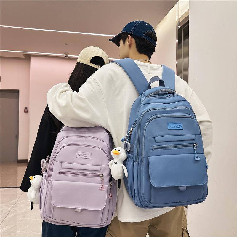 Schoolbag Junior High School Student High Value Schoolbag Japanese Large Capacity Lightweight Simple Backpack Short Trip Schoolbag