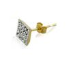 KODY PIERCING 9K Gold Piercing Jewellery Multi Jeweled Square Ear Stud - Quality Piercing