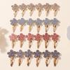 24Pcs Geometric  Hair Clip Glitter DropletColorful Gradient  Girls Children Bangs BB Alloy Hairpins Headclips Hair Accessories