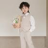 Boys Irregular Vest Suit Set 2-12 Y School Kids Gentleman Formal Outfit for Wedding Birthday Party Performance Children Blazers