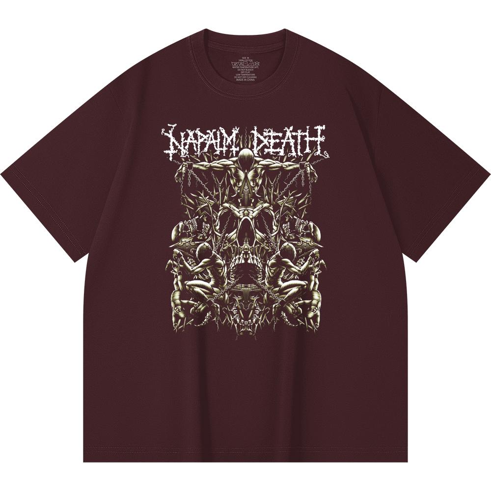 230 g/m² 100% Bavlna T-shirt Heavy Metal Rocková Kapela Tisk Populární Hudby Unisex Těžký Bavlněný T-shirt