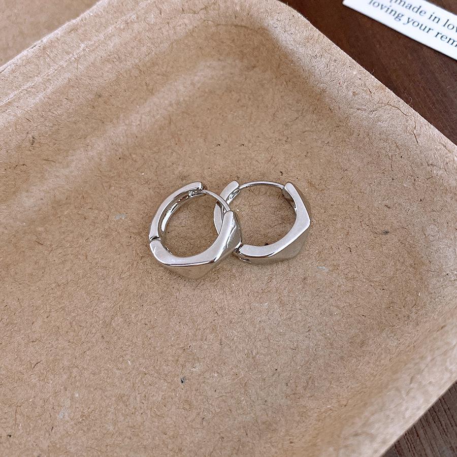 

European and American geometric irregular section round ear buckle simple earrings versatile earrings