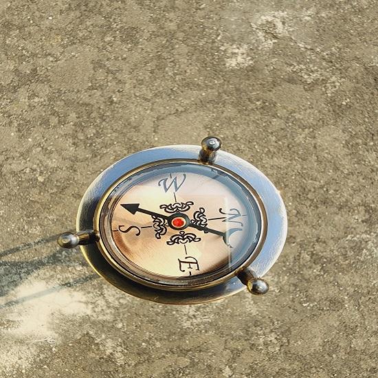 Nautical Watch/Compass Brass Sand Timer, Vintage Style Hourglass, Home Decor, Office Desk And Table Decorative, Gift Item, Antique Finish