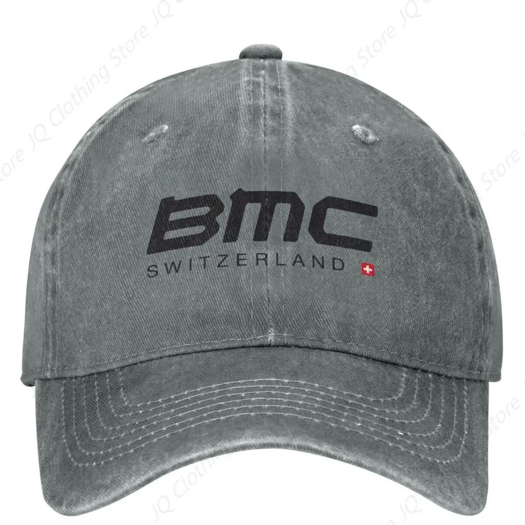 Unisex Women BMC Bicycle Baseball Caps Vintage Distressed Cotton Biker Cycling Snapback Hat Adjustable