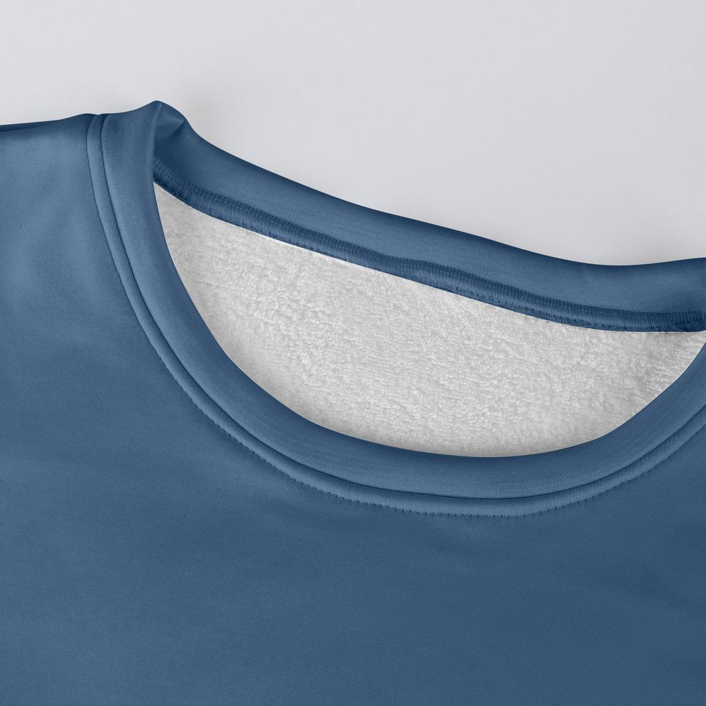 Sudadera informal de cuello redondo para mujer, de felpa, de color liso, para invierno