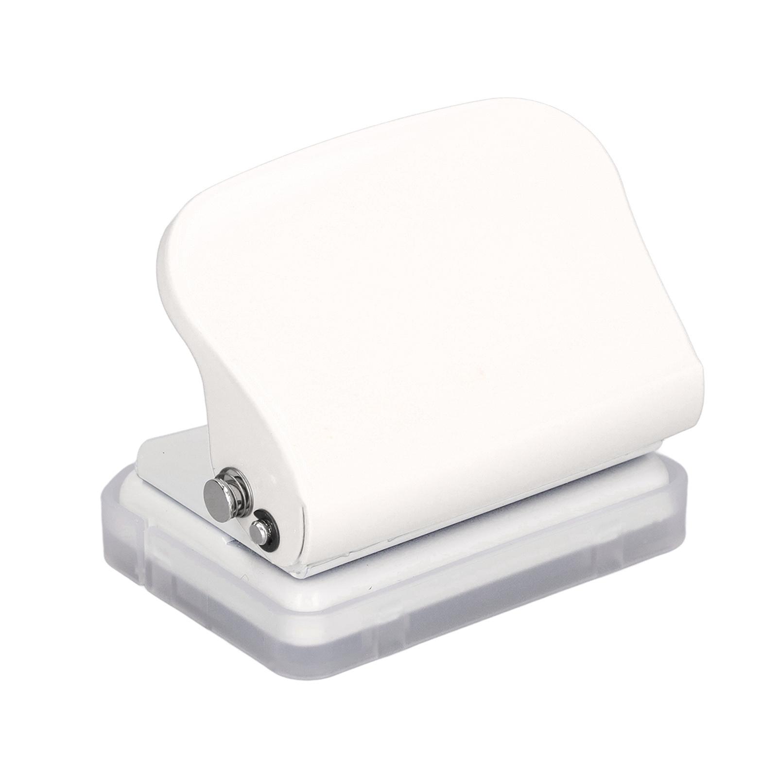 

Hole Punch Ruler Design Quick Positioning 3 Holes Metal Paint Body Loose Leaf Puncher for белый