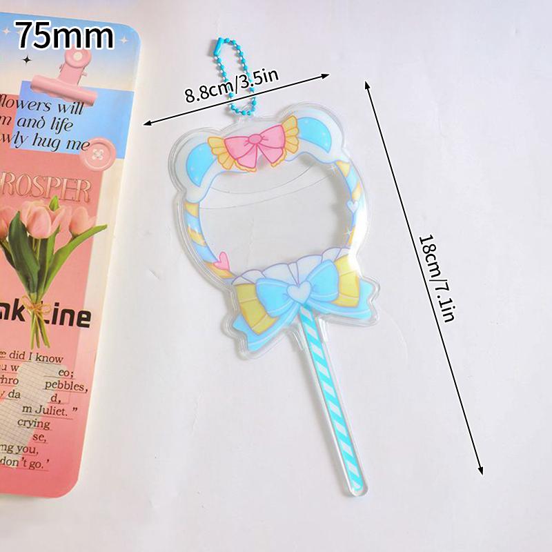 Lollipop Shape Photo Protector Case Girl Anime Diy Pins Display Cover Kpop Idol Photocard Holder Creative Pin Case Birthday Gift