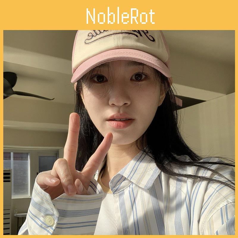 Vintageinspired Baseball Pink Cap For Women Stylish Letter Design Breathable Sun Hat Protection