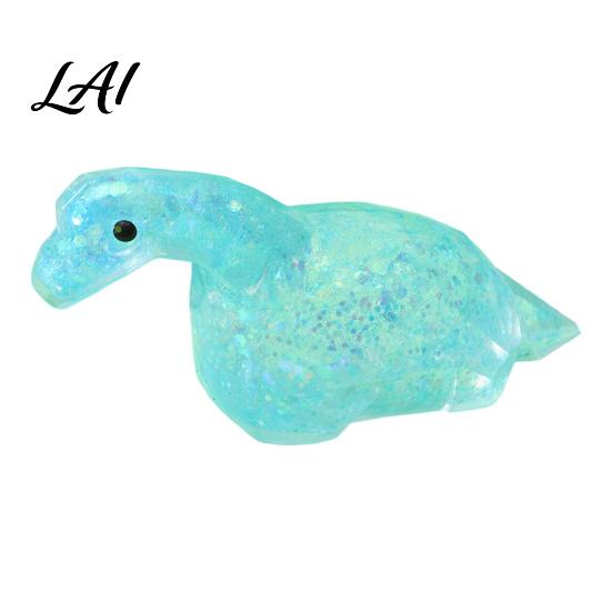Wachsige Textur Stressball Dinosaurierform Knetspielzeug Glitzer Weich zum Zusammendrücken zur Linderung Klar Langsamer Rückprall Taktiles Fidget Spielzeug für Kinder und Erwachsene Diamantgeschliffen
