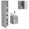 Bathroom Furniture Set 3 Pcs Grey Sonoma 33 X 34.5 X 160 Cm