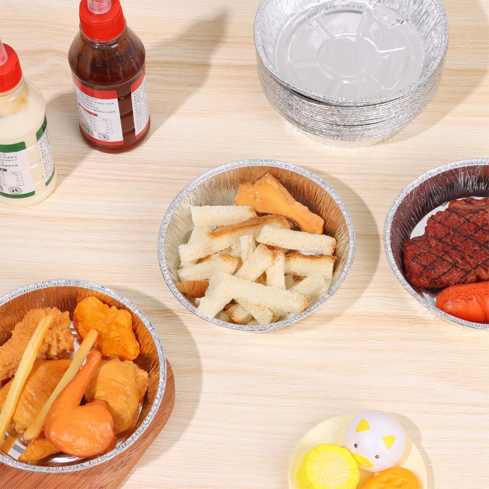 Baking Roasting Aluminum Foil Tin Box Containers Air Fryer Liner Round Aluminium Foil Trays