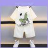 Trendy Summer 2024 Kids Outfit Set For Boys Stylish Korean Short Sleeve Clothes