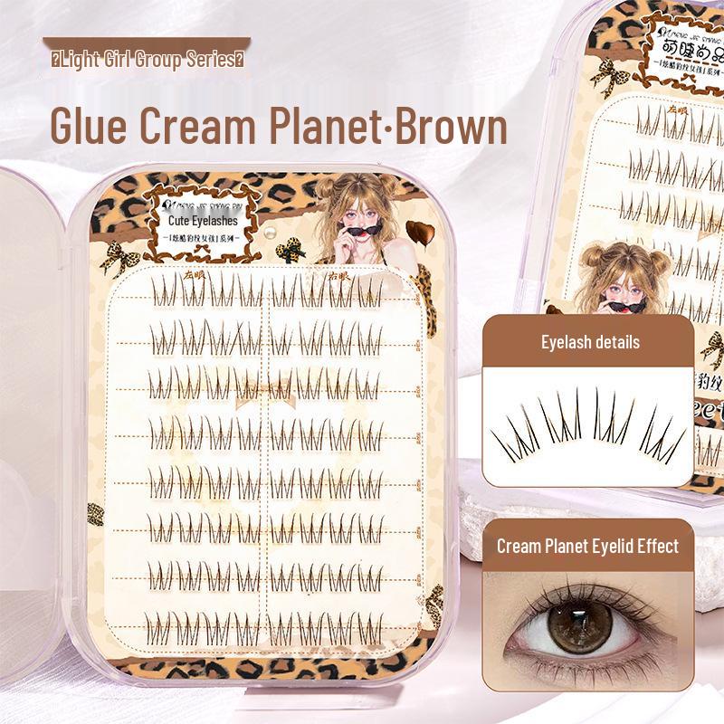 Adhesive-Free Qingqiu Tuoshan Fox Eyelashes: Thick, Natural Black-Brown Chinese Style