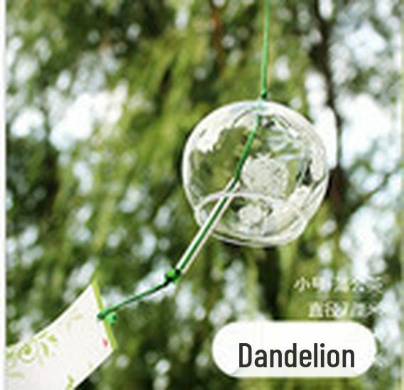 Cherry Blossom Glass Wind Chime - DIY Transparent Hanging Ornament